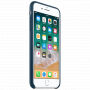 Torba iz pravega usnja za Apple iPhone 8 Plus - prostorsko modra