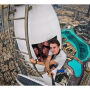 Teleskopska selfie palica / monopod z žičnim sprožilcem za iPhone - dolžina 101,4cm - črna