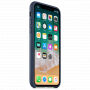 Torba iz pravega usnja za Apple iPhone XS - polnočno modro