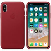 Torba iz pravega usnja za Apple iPhone XS - rdeče