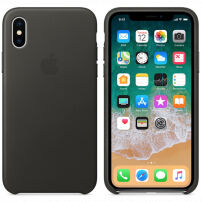Original Apple Torba iz pravega usnja za iPhone X / XS - oglje sivo