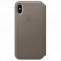 Originalni usnjeni ovitek Folio za Apple iPhone XS - dima