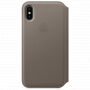 Originalni usnjeni ovitek Folio za Apple iPhone XS - dima
