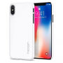 Spinen ultra tanka trpežna prevleka za Apple iPhone XS - bela