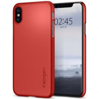 Spinen ultra tanka trpežna prevleka za Apple iPhone XS - rdeče