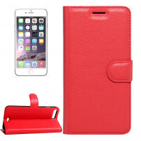 Usnjena torbica z integriranim stojalom in predelkom za dokumente Apple iPhone 8 Plus - rdeče