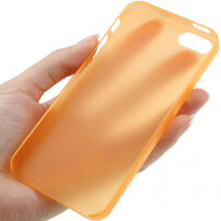 Ultra tanek (0,3 mm) polpregleden mat pokrov za iPhone 5 / 5S / SE (2016) - oranžna