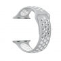 Silikonski trak za Apple Watch 42mm / 41mm / 40mm / 38mm - siva-bela