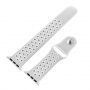 Silikonski trak za Apple Watch 42mm / 41mm / 40mm / 38mm - siva-bela