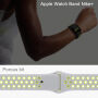 Silikonski trak za Apple Watch 42mm / 41mm / 40mm / 38mm - siva-bela