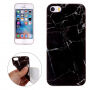 Zaščitni plastični pokrov za iPhone 5 / 5S / SE (2016) - črni marmor