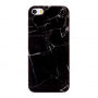 Zaščitni plastični pokrov za iPhone 5 / 5S / SE (2016) - črni marmor
