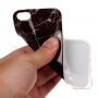 Zaščitni plastični pokrov za iPhone 5 / 5S / SE (2016) - črni marmor