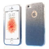 3in1 pokrov z bleščicami za iPhone 5 / 5S / SE (2016) - modro