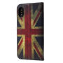 Torbica s predali za stojala in dokumente za Apple iPhone XS - retro zastava Velike Britanije