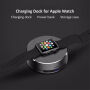 Napajalna enota 3v1, stojalo za polnjenje in zaščitni kabel za ohišje Apple Watch - 1 500 mAh - črna