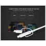 MCDODO USB kabel Lightning / mikro USB / USB-C priključki za Apple iPhone - 1m - bela