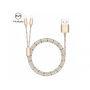 MCDODO USB kabel z dvema priključkoma za Lightning Apple iPhone - 1m - zlati
