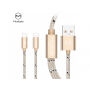 MCDODO USB kabel z dvema priključkoma za Lightning Apple iPhone - 1m - zlati
