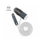 MCDODO 3in1 Car Charger z Lightning / mikro priključek USB in dva USB vrata za Apple iPhone / iPad / iPod - 1.2m -bela