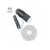 MCDODO 3in1 Car Charger z Lightning / mikro priključek USB in dva USB vrata za Apple iPhone / iPad / iPod - 1.2m -bela
