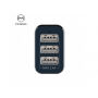 Avtomobilski polnilnik MCDODO s tremi vrati (5 V / 5.2A) za Apple iPhone / iPad / iPod - siva