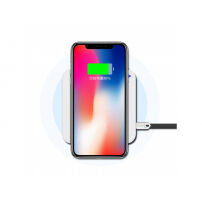 MCDODO brezžični kvadratni polnilec / stojalo za Apple iPhone - bela