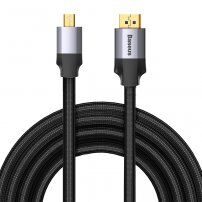 Baseus CAKSX-P0G High Speed pleteni kabel na konektorje Mini DP / DP - 3m - črna