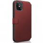 Mercedes Perforated Leather flip ovitek za iPhone 12/12 Pro - rdeče