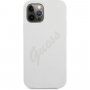 Guess Silicone Vintage ovitek za iPhone 12 Pro Max - kremna