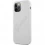 Guess Silicone Vintage ovitek za iPhone 12 Pro Max - kremna