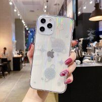 Mehak zamenljiv ovitek s srebrnimi zvezdami in planeti za iPhone 12 Pro Max - pregleden