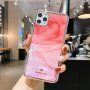 Zamenljiv ovitek odporen proti udarcem abstraktna slika za iPhone 11 - rdeč - roza