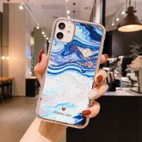 Ovitek, odporen na udarce, z marmornim vzorcem za iPhone 11 Pro Max - kraljevsko modra