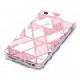 Ovitek iz mehke plastike marmornega mozaika za iPhone 5 / 5S / SE (2016) - roza-bel