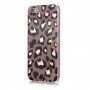 Ovitek iz mehke plastike z leopardjim vzorcem iPhone 5 / 5S / SE (2016) - rjava