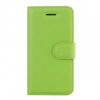 Kovček za usne z usnjeno teksturo za iPhone 5 / 5S / SE (2016) - zelena