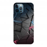 Zaščitni ovitek z geometrijskim vzorcem za iPhone 12 Pro Max - črna