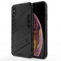 Trpežen zaščitni ovitek s stojalom za iPhone XS Max - črna
