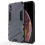Trpežen zaščitni ovitek s stojalom za iPhone XS Max - siva