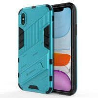 Trpežen zaščitni ovitek s stojalom za iPhone X / XS - modro