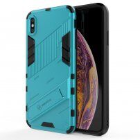 Trpežen zaščitni ovitek s stojalom za iPhone XS Max - modro