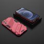 Trpežen zaščitni ovitek s stojalom za iPhone 12 mini - roza