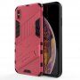 Trpežen zaščitni ovitek s stojalom za iPhone XS Max - roza