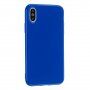 Zaščitna silikonska prevleka za iPhone X / XS - kraljevsko modra