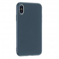 Zaščitna silikonska prevleka za iPhone X / XS - modro-siva