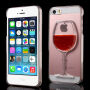 Plastična prevleka s tekočim vinom v plastičnem kozarcu za Apple iPhone SE (2016) / 5S