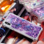Zaščitna prevleka s plavajočimi dvojčki za Apple iPhone XS - vijolična z lovilcem sanj