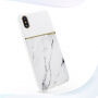 SULADA eleganten ovitek z marmornatim dizajnom za Apple iPhone XS - bela