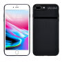 Eleganten ovitek z brušeno teksturo za Apple iPhone 8 Plus - črna